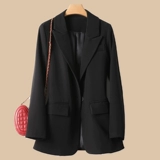 Брендовый осенний небольшой пиджак классического кроя для отдыха, в корейском стиле, коллекция 2021, оверсайз