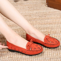 Старая пекинская ткань обувь женская обувь Doudou одинокая обувь пустое и дышащее повседневное удары на одну ногу ленивый положить на ногу плоские рабочие ботинки лето