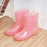 Thời trang mùa hè ngắn ống thạch mưa giày nữ triều Hàn Quốc nữ mùa hè ống dành cho người lớn non-slip hai nước giày boots giày chống nước đi phượt
