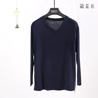 Тибетский синий V -neck Тибетский синий V -Neck