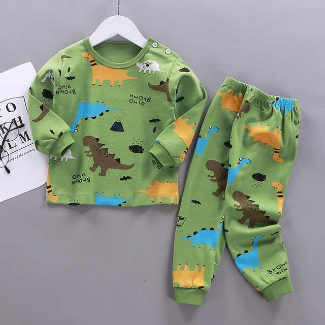 Off Whitechildren Autumn clothes suit pure cotton Spring and Autumn Children's wear men and women baby Children Autumn clothes Autumn trousers baby pajamas leisure wear