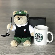 Starbucks 星巴克小熊starbucks bearista2006年第49号高尔夫球手尾标耳标全
