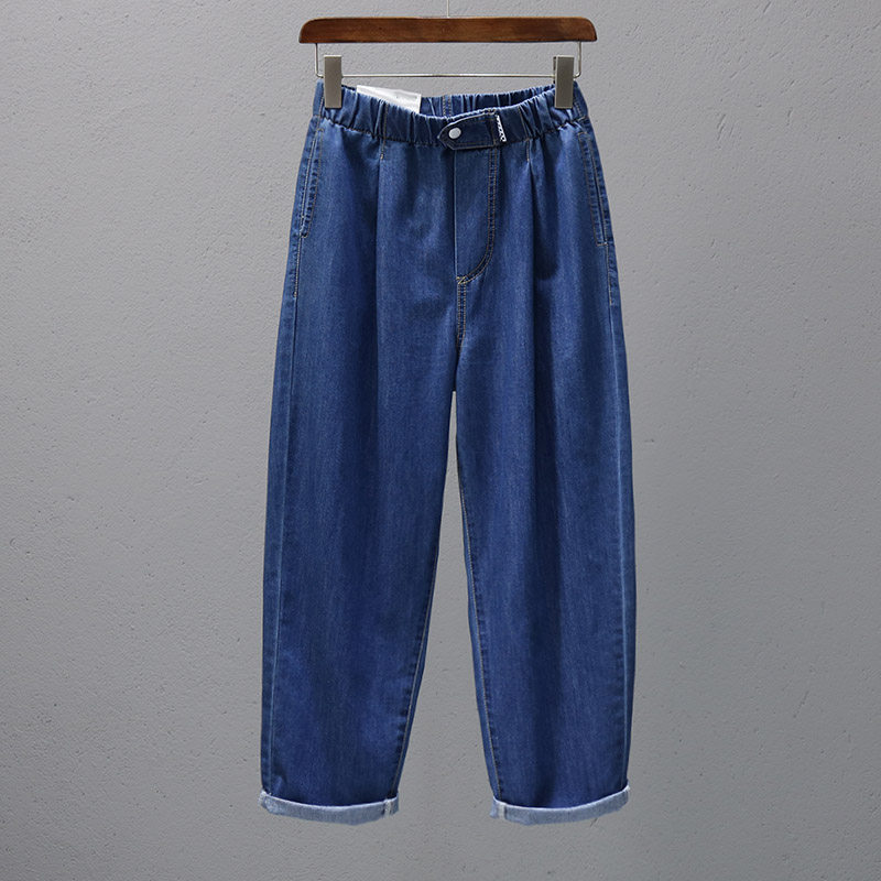 2022 Summer loose and tight skinny jeans for women, European style loose straight-leg pants, trendy and slimming, versatile Harem pants