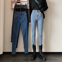 Осенние джинсы, штаны, приталенные эластичные леггинсы, в обтяжку, 2021 года, высокая талия