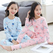 Bộ đồ lót nhiệt cho phụ huynh-trẻ em nữ 2018 quần áo thu đông mới cho bé lớn 10 cộng nhung 12 Quần áo bé gái 15 tuổi