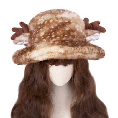 taobao agent Free shipping original deer Christmas plush plush, 犄 犄 犄 fisherman hat