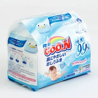Nhật Bản nhập khẩu Goon King không mùi thơm loại sóng mềm lau 70 * 3 gói giấy ướt