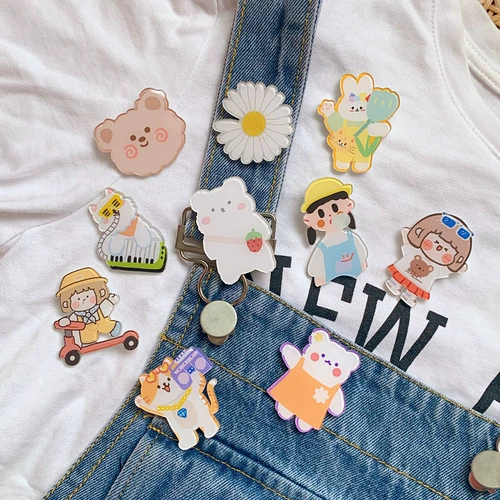 Мультяшный акриловый значок, брошь, сумка, упаковка