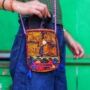 Ấn Độ handmade túi xách điện thoại di động nữ đeo mới trên điện thoại di động mới mùa hè túi nhỏ dọc không ví điện thoại - Túi điện thoại túi đeo chéo gucci