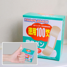 Пластырь 日本进口防水创可贴100片透明止血创口贴磨脚贴防磨脚后跟贴ok绷