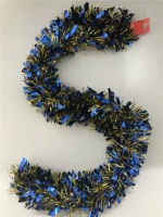 Крипто синий и золотой шелк