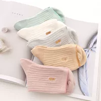 Vớ nữ bốn mùa khử mùi vớ cotton thêu nữ cotton phiên bản Hàn Quốc của mùa thu và mùa đông vớ cotton ống nữ vớ tất nike cao cổ