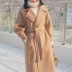 Chống mùa giải phóng mặt bằng đôi phải đối mặt với cashmere mùa đông áo len nữ phần dài Hàn Quốc phiên bản của Hepburn gió Sen áo len sơn Áo len lót đôi