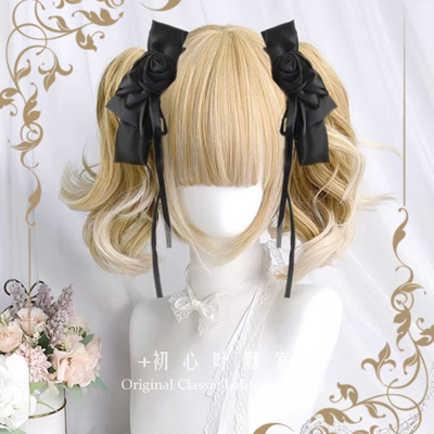 taobao agent At the beginning of the rose ribbon CLA, the double ponytail pair multi -colored pastoral Lolo Tower handicrafts handicapped hair accessories