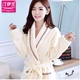 Cặp đôi áo len lông cừu san hô phụ nữ mùa đông dày và kéo dài flannel - Night Robe