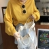 [Muzly] Hàn Quốc ins siêu nền tảng trắng loose loose áo len tops hoang dã dài tay T-Shirt phụ nữ thoi trang nu Đan Cardigan