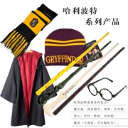 Harry Potter Ma Thuật Robe Scarf Tie Hat Ma Thuật Wand Vest Vest Kính Cosplay Đạo Cụ Món Quà
