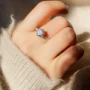 1.5 carat sáu móng vuốt nữ kim cương nhẫn cưới nhẫn Thụy Sĩ tim tám mũi tên zircon mô phỏng chiếc nhẫn kim cương nhẫn cưới