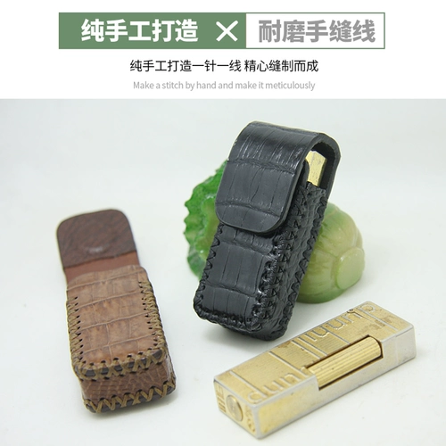 Dunhill, защитная зажигалка ручной работы, короткий чехол, крокодил, делается под заказ