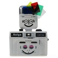 Creative Camera Holga135tim Pink Half -Grid Dual -In -One Machine 135 Film Camera 15S Four -Color Flash Lamp