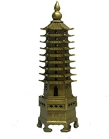 Кайгуан-коппер девятиэтажный пагода Венчан-8,8 дюйма Тонгворена Пагода-Тонгвончанга Пагода