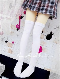 taobao agent Sd bjd doll clothes baby clothes 6 points, 4 points, 3 points, socks white elastic long socks 1/4 1/3