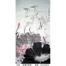 Наименование продукта чайной книжной сети (национальная живопись Ву Циншэна): gdzpw0031 « Ходячая цапля»