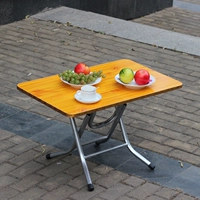 Bàn gấp đơn giản ngoài trời bàn nhỏ hình chữ nhật bàn sắt chân bàn nhỏ bàn gấp nhà ăn bàn - Bàn bàn xếp gỗ