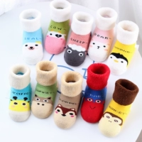 Bé mùa thu và cotton mùa đông 0-1-2-3 tuổi 6 tháng 12 tất bé dày ấm cho trẻ sơ sinh tất thú cho bé