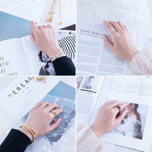 Qitian Dasheng Ngộ Không chặt chẽ chính tả lời nguyền vàng hoop stick bracelet nhẫn set retro nam giới và phụ nữ vài vòng tay trang sức