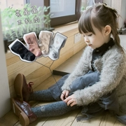 Ao Jiao Niu cô gái vàng và bạc lụa quần bé gái sáng màu Jing Jing cotton dài vớ trẻ em Hàn Quốc quần legging tất nữ - Vớ