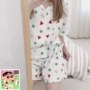 Nhật bản đồ ngủ mùa hè của phụ nữ cotton ngắn tay bộ bút chì nhỏ mới với các dịch vụ nhà Hàn Quốc phiên bản của cô gái bông hai mảnh bộ pijama