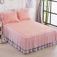 Hàn Quốc phiên bản của ren giường váy mảnh duy nhất công chúa ren giường bao gồm giường 1,5 m 1,8 m nệm chống trượt bảo vệ bìa váy giường khách sạn