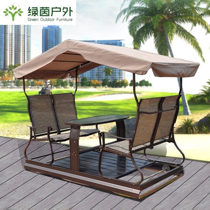 Bàn ghế ngoài trời Chunying lều ghế xích đu ngoài trời sân một bàn và bốn ghế bàn ghế ăn ngoài trời ban công mái hiên giải trí