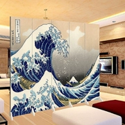 Kanagawa sóng bản đồ phong cách Nhật Bản vách ngăn màn hình thời trang phòng khách cửa ra vào Nhà hàng cà phê YY neo - Màn hình / Cửa sổ