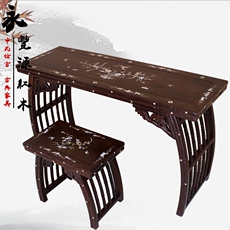 Китайский столик 红木琴桌古琴中式仿古雕贝黑檀螺钿琴台画案书法写字桌原木家具