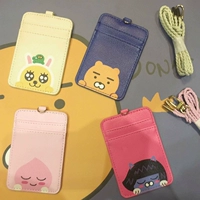Hàn quốc kakao anime dễ thương phim hoạt hình ryan bus thẻ set hồng rắm đào dây buộc giấy chứng nhận thẻ set bóp tiền nam