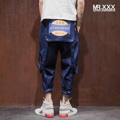 Nhật bản ban đầu có thể tháo rời bib designer xu hướng yếm của nam giới thường quần thẳng triều thương hiệu quần quần short jean nam Quần làm việc