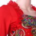 Khiêu vũ thể dục nhịp điệu Thể dục dụng cụ >> Vũ vuông >> Quảng trường Dance Set Trumpet tay áo hai mảnh đặt ngắn tay áo trang phục đồ nhảy dancesport Khiêu vũ / Thể dục nhịp điệu / Thể dục dụng cụ