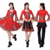 Khiêu vũ thể dục nhịp điệu Thể dục dụng cụ >> Vũ vuông >> Quảng trường Dance Set Trumpet tay áo hai mảnh đặt ngắn tay áo trang phục đồ nhảy dancesport Khiêu vũ / Thể dục nhịp điệu / Thể dục dụng cụ